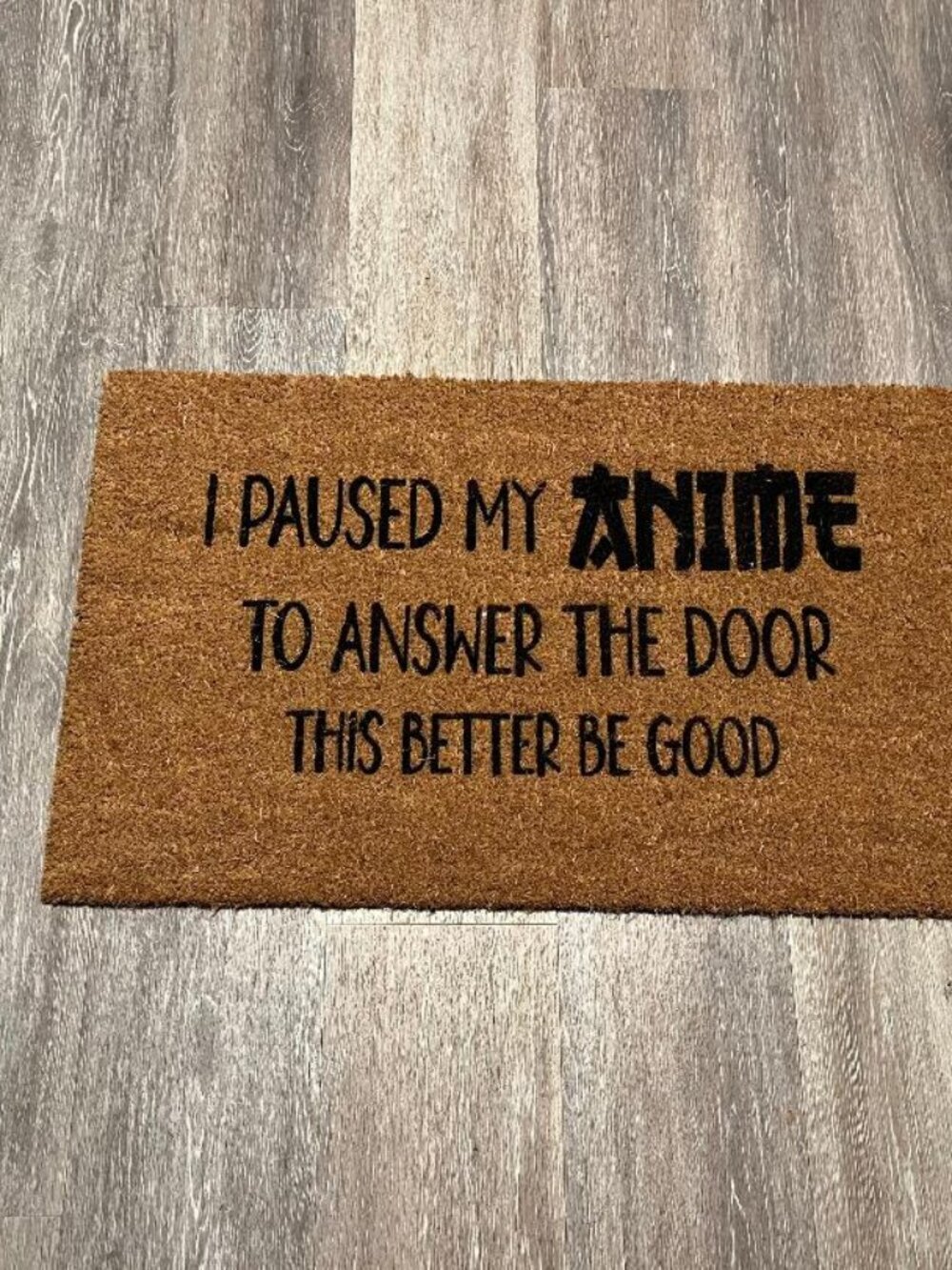 I Paused My ANIME to Answer The Door This Better Be Good decorative coir doormat